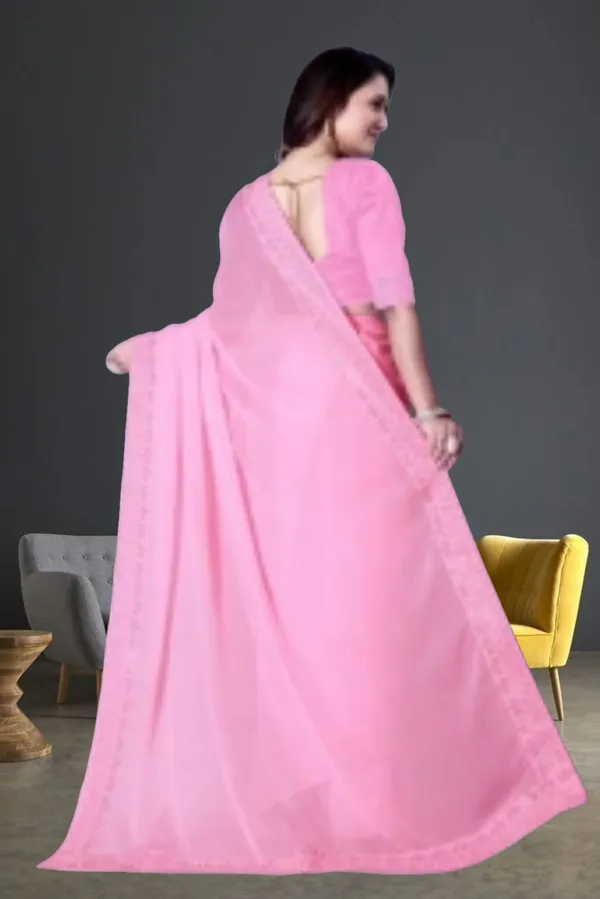 Pink_Georgette_Premium_Embroidered_Saree_With_Matching_Blouse_For_Women