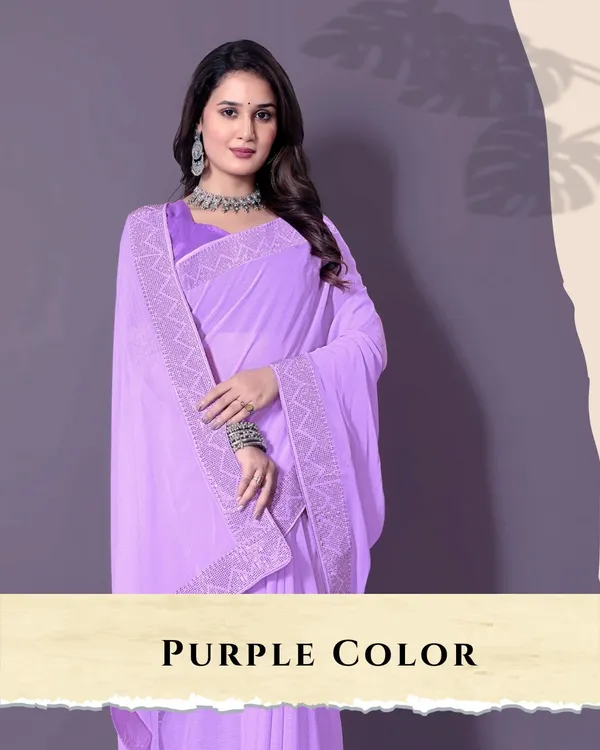 Purple_Georgette_Premium_Embroidered_Saree_With_Matching_Blouse_For_Women