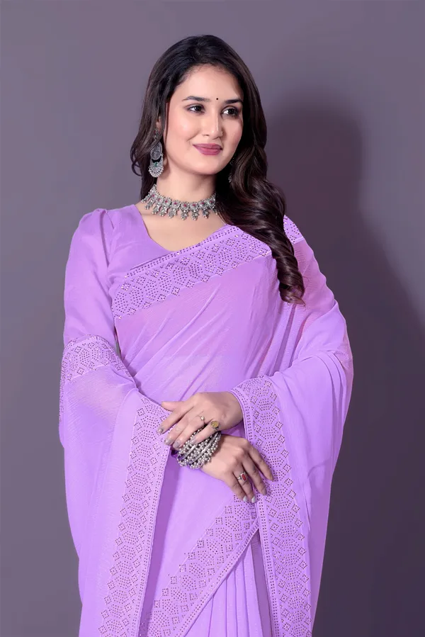 Purple_Georgette_Premium_Embroidered_Saree_With_Matching_Blouse_For_Women
