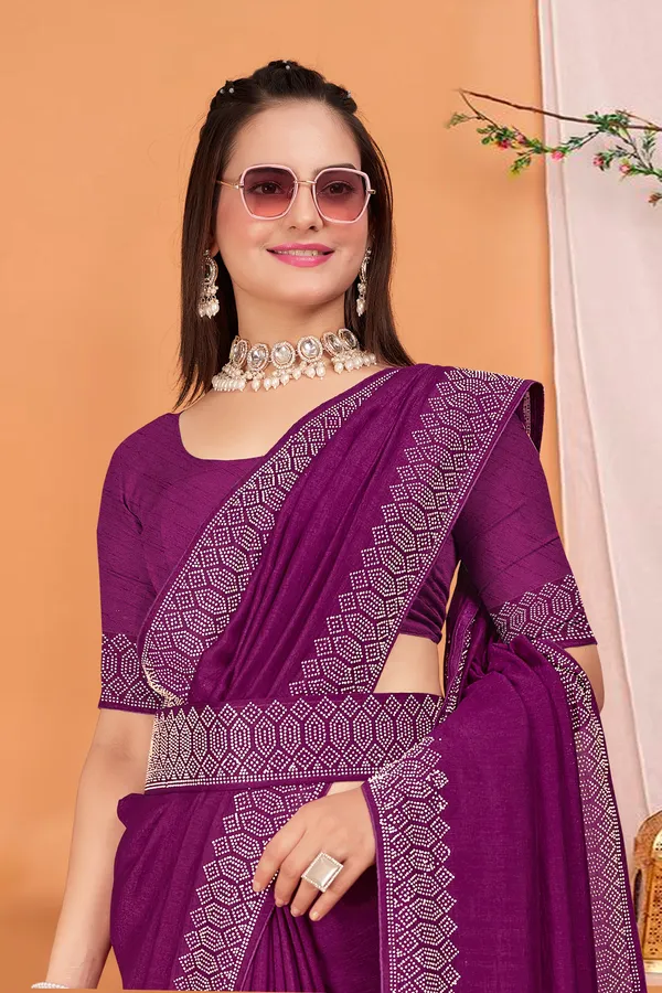 Purple_Georgette_Premium_Embroidered_Saree_With_Matching_Blouse_For_Women