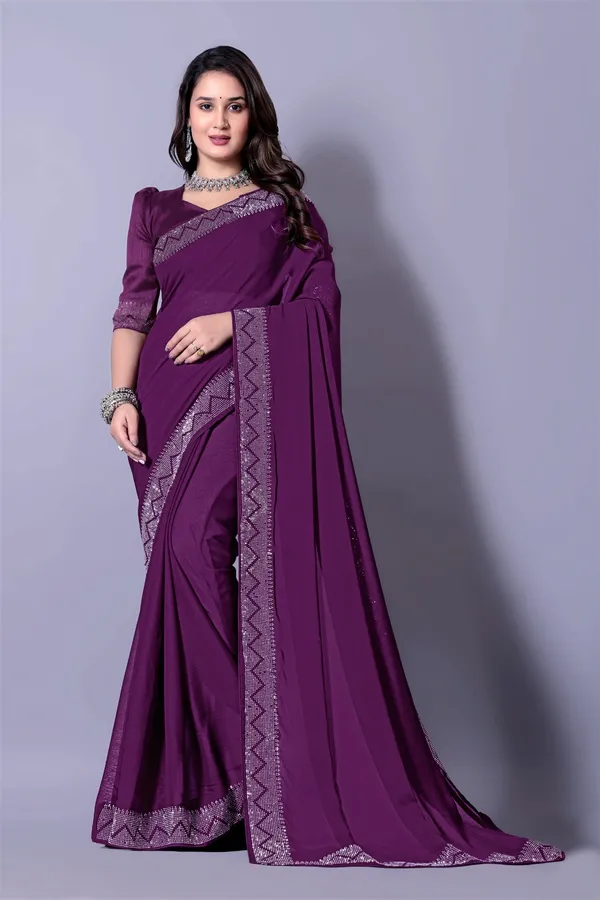 Purple_Georgette_Premium_Embroidered_Saree_With_Matching_Blouse_For_Women