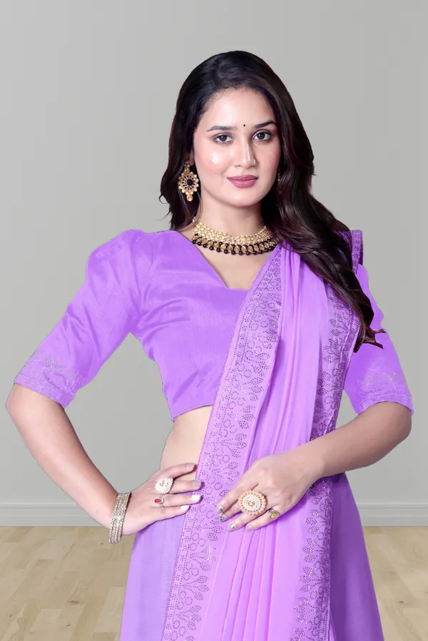 Purple_Georgette_Premium_Embroidered_Saree_With_Matching_Blouse_For_Women