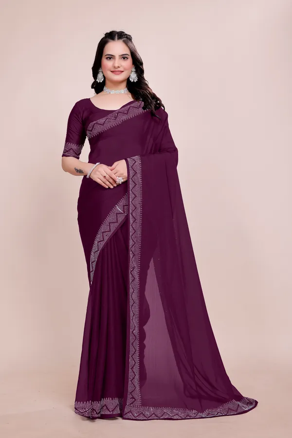 Purple_Georgette_Premium_Embroidered_Saree_With_Matching_Blouse_For_Women