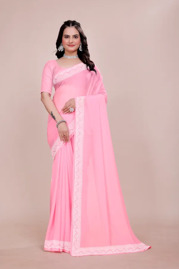 Pink_Georgette_Premium_Embroidered_Saree_With_Matching_Blouse_For_Women