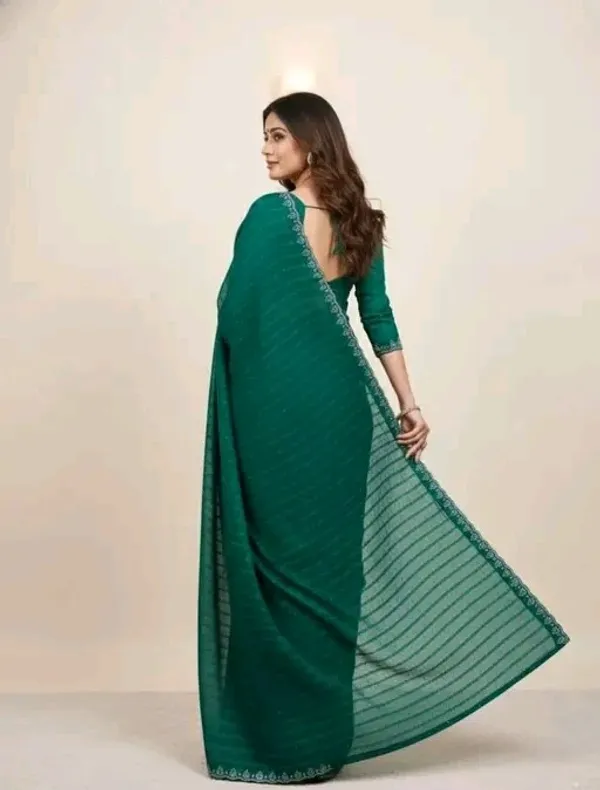 Green_Georgette_Premium_Embroidered_Saree_With_Matching_Blouse_For_Women
