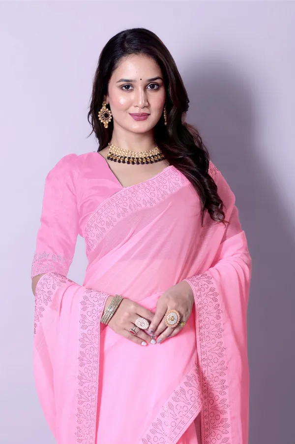 Pink_Georgette_Premium_Embroidered_Saree_With_Matching_Blouse_For_Women