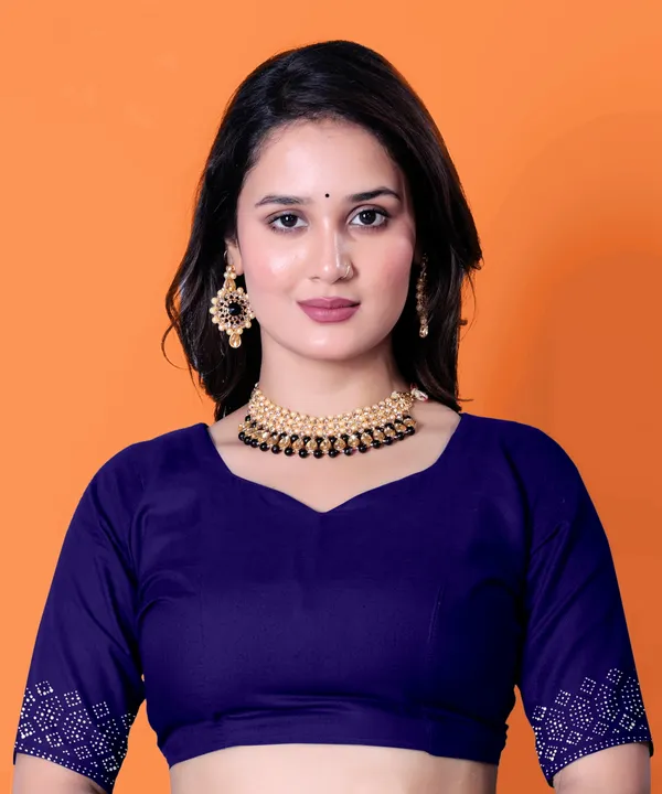 Royal_Blue_Georgette_Premium_Embroidered_Saree_With_Matching_Blouse_For_Women