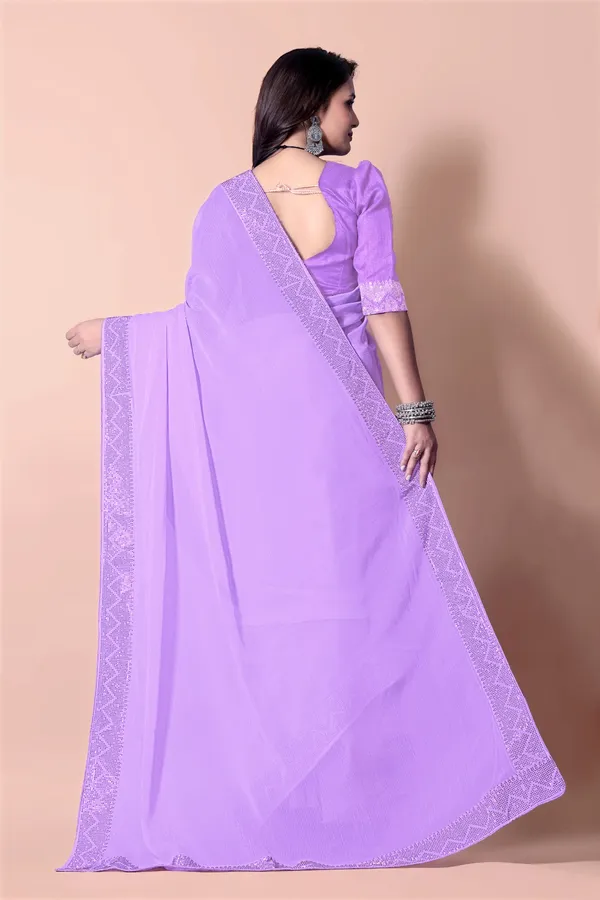 Purple_Georgette_Premium_Embroidered_Saree_With_Matching_Blouse_For_Women