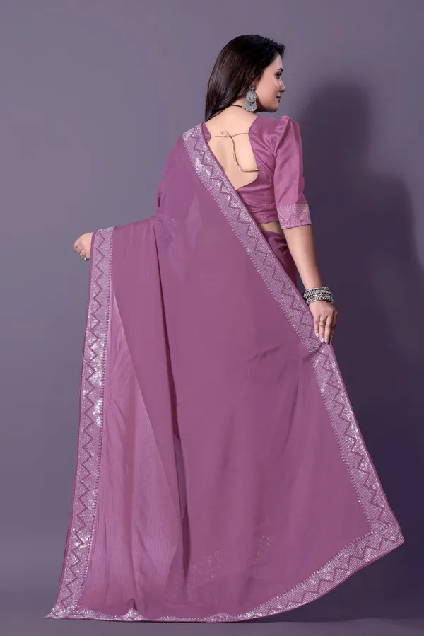 Purple_Georgette_Premium_Embroidered_Saree_With_Matching_Blouse_For_Women