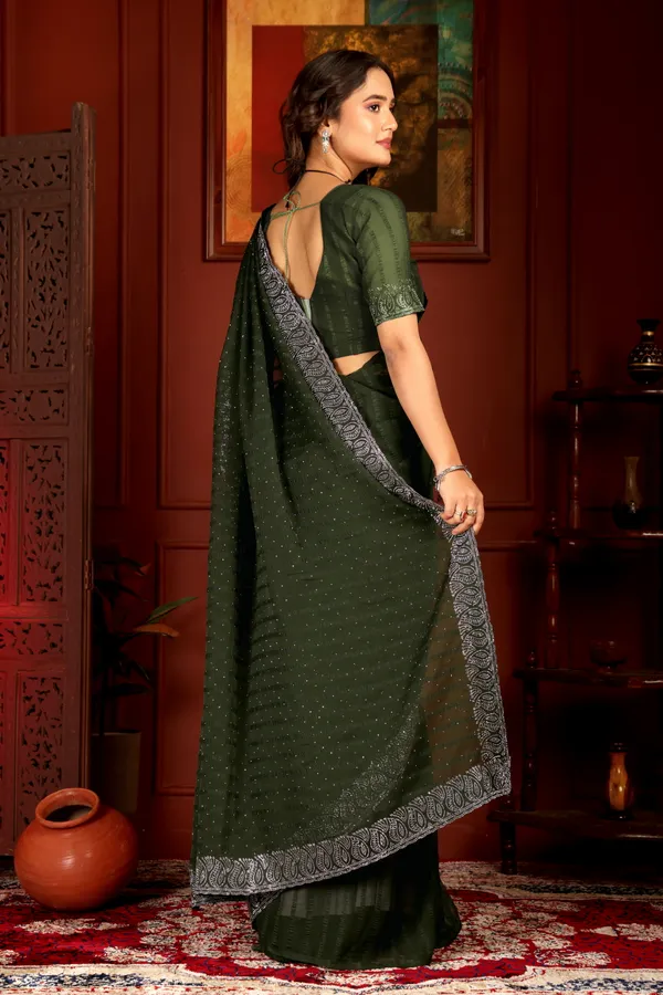 Green_Georgette_Premium_Embroidered_Saree_With_Matching_Blouse_For_Women
