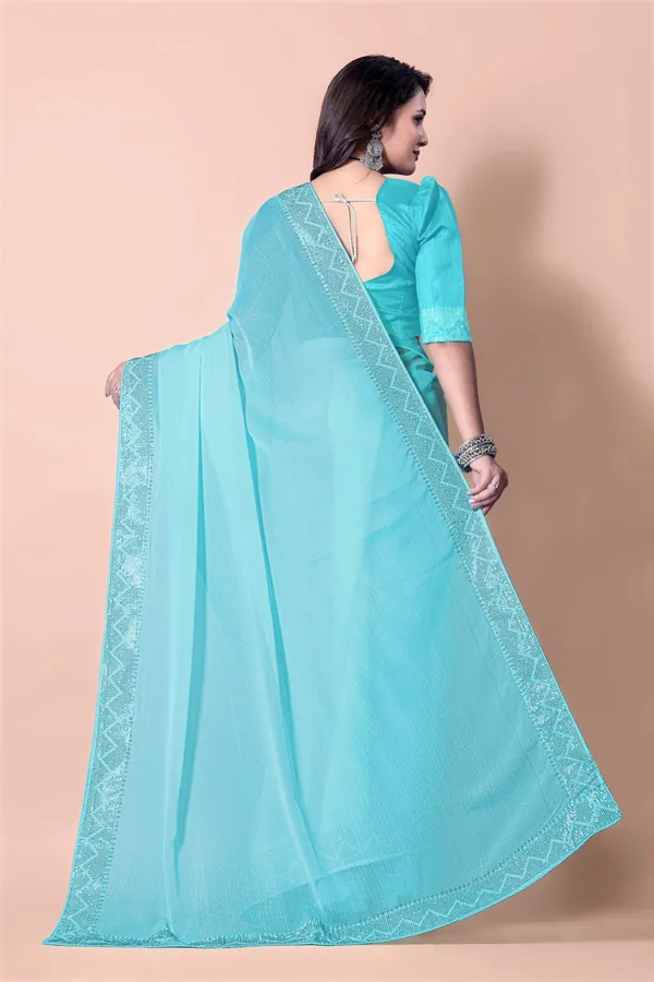 Sky_Blue_Georgette_Premium_Embroidered_Saree_With_Matching_Blouse_For_Women
