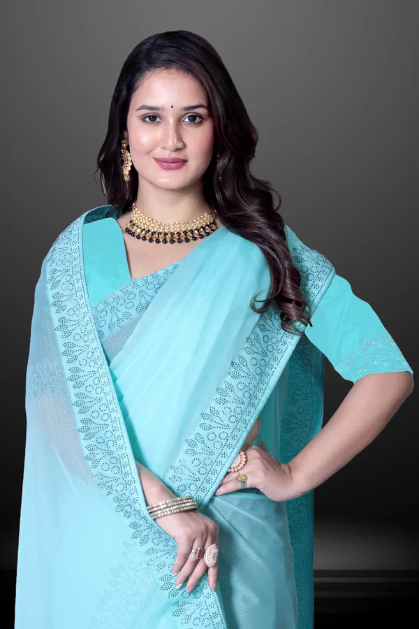 Sky_Blue_Georgette_Premium_Embroidered_Saree_With_Matching_Blouse_For_Women