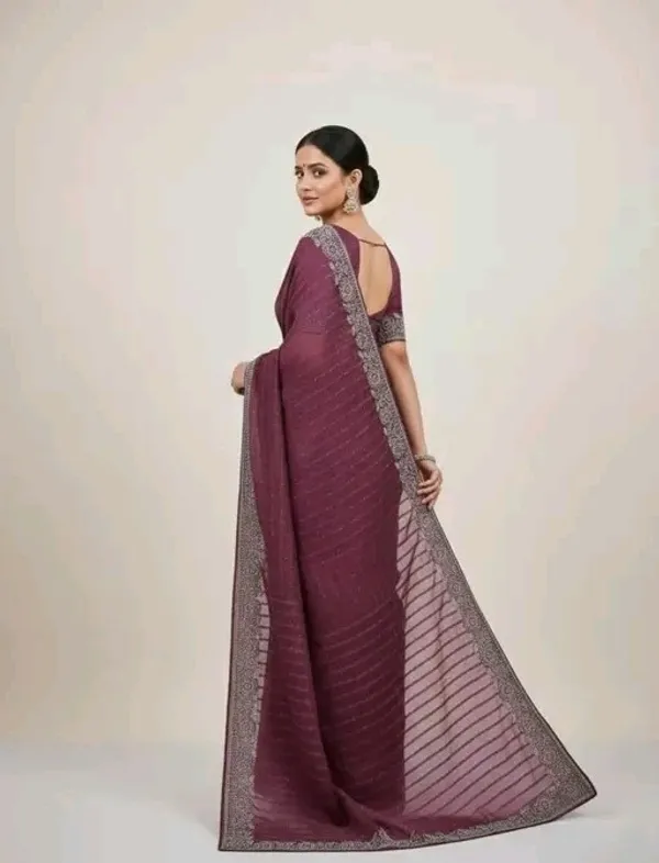 Purple_Georgette_Premium_Embroidered_Saree_With_Matching_Blouse_For_Women