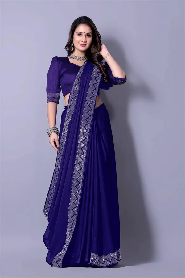 Royal_Blue_Georgette_Premium_Embroidered_Saree_With_Matching_Blouse_For_Women