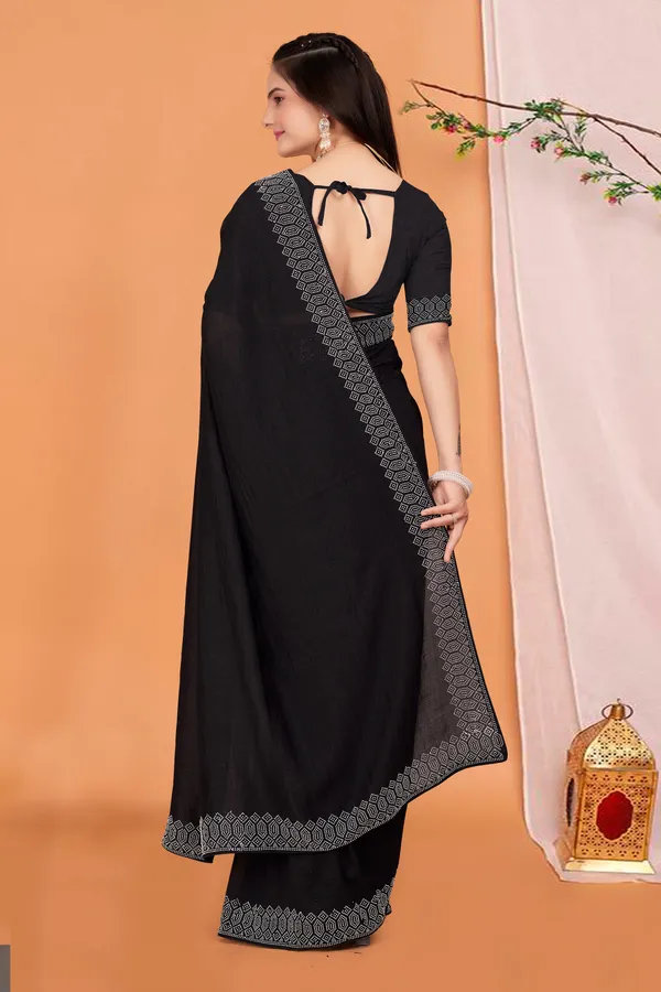 Black_Georgette_Premium_Embroidered_Saree_With_Matching_Blouse_For_Women