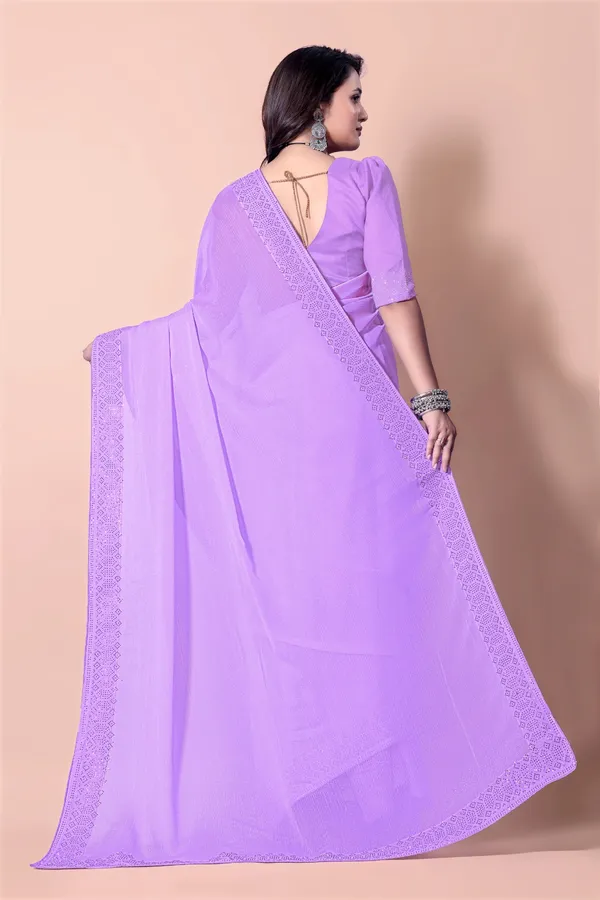 Purple_Georgette_Premium_Embroidered_Saree_With_Matching_Blouse_For_Women