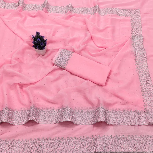 Pink_Georgette_Premium_Embroidered_Saree_With_Matching_Blouse_For_Women