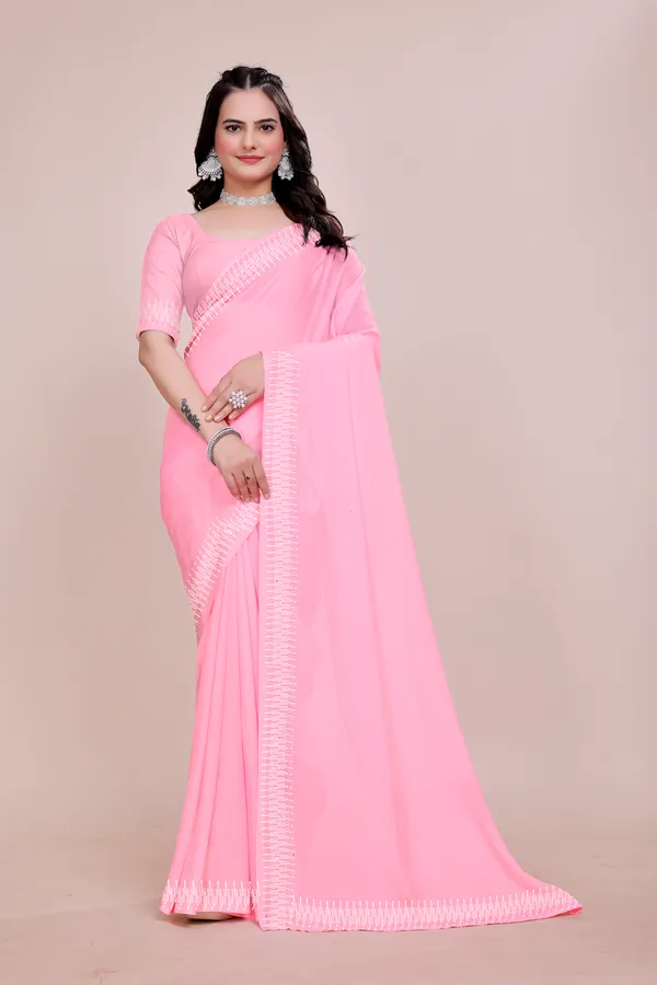 Pink_Georgette_Premium_Embroidered_Saree_With_Matching_Blouse_For_Women