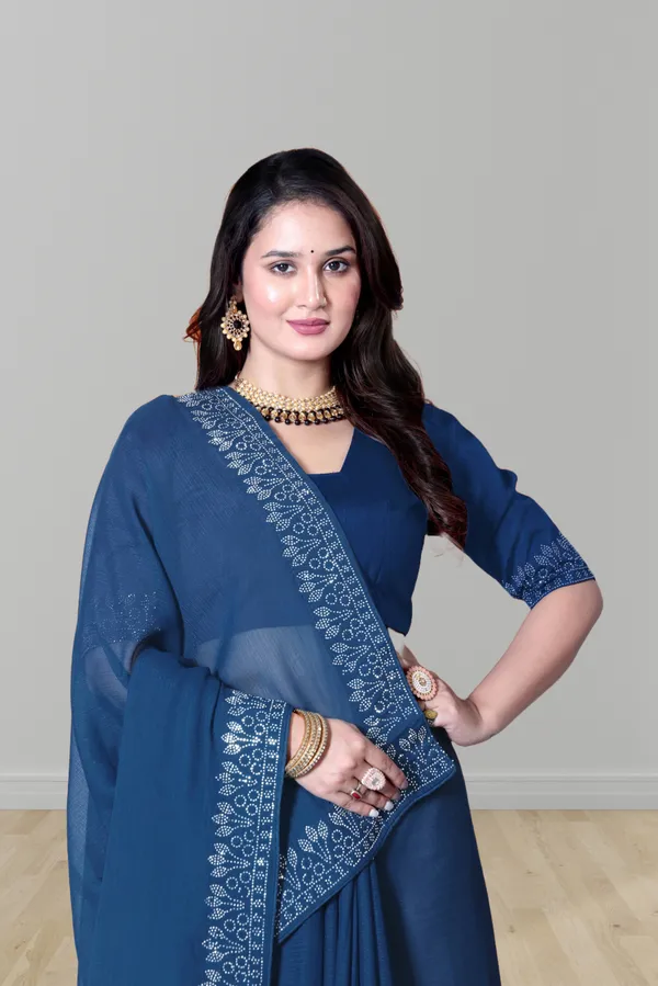 Blue_Georgette_Premium_Embroidered_Saree_With_Matching_Blouse_For_Women