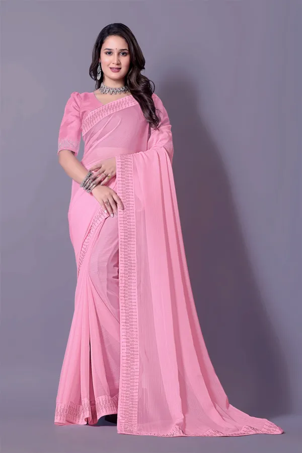 Pink_Georgette_Premium_Embroidered_Saree_With_Matching_Blouse_For_Women