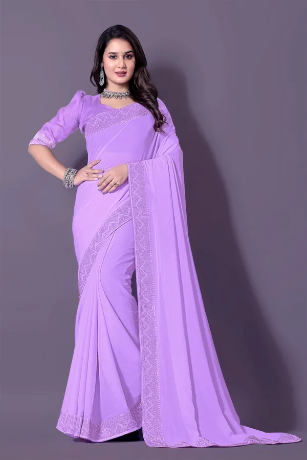 Purple_Georgette_Premium_Embroidered_Saree_With_Matching_Blouse_For_Women