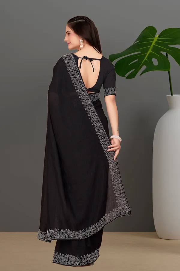 Black_Georgette_Premium_Embroidered_Saree_With_Matching_Blouse_For_Women