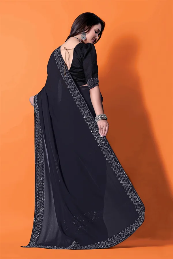 Black_Georgette_Premium_Embroidered_Saree_With_Matching_Blouse_For_Women