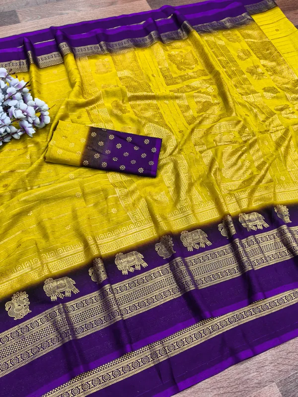 Purple_Georgette_Premium_Embroidered_Saree_With_Matching_Blouse_For_Women