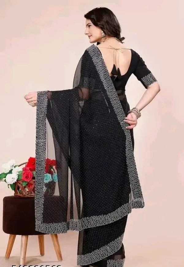 Black_Georgette_Premium_Embroidered_Saree_With_Matching_Blouse_For_Women