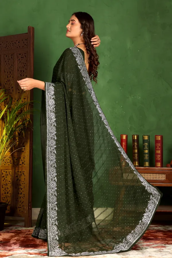 Green_Georgette_Premium_Embroidered_Saree_With_Matching_Blouse_For_Women