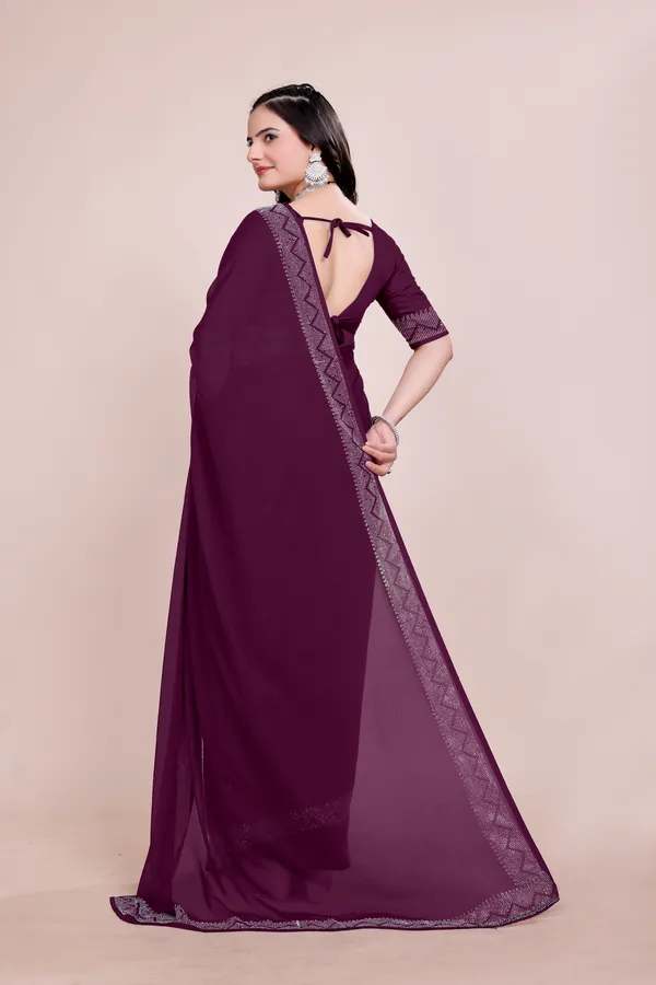 Purple_Georgette_Premium_Embroidered_Saree_With_Matching_Blouse_For_Women