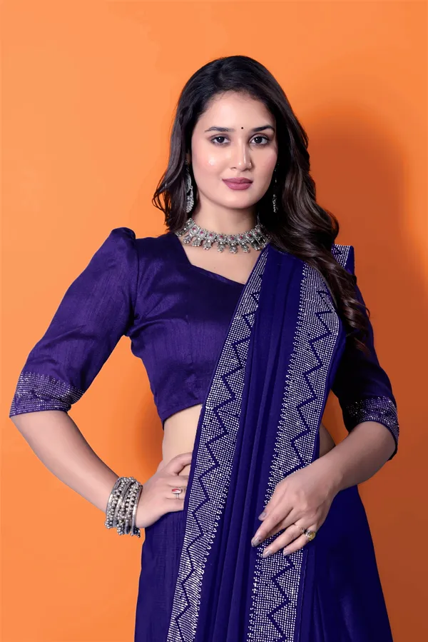 Purple_Georgette_Premium_Embroidered_Saree_With_Matching_Blouse_For_Women