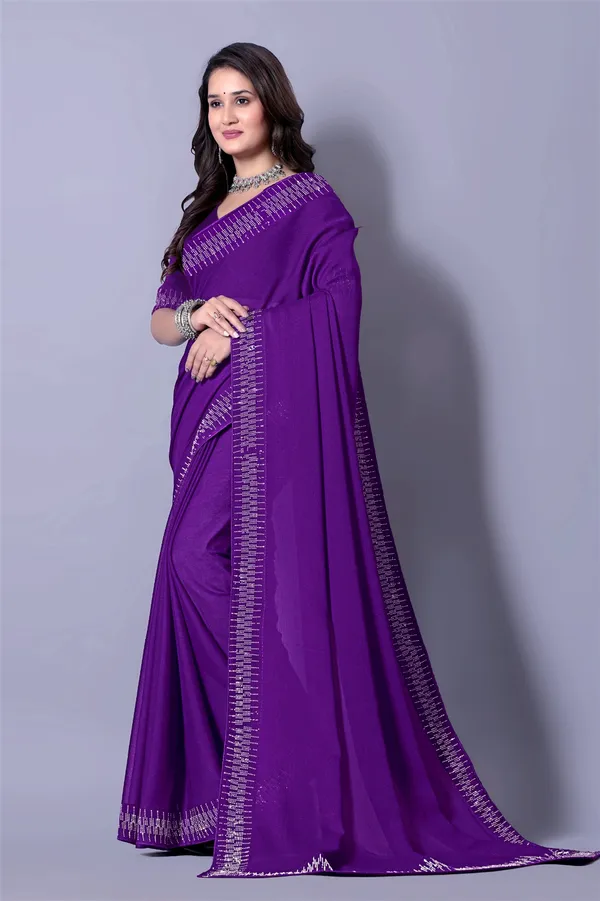 Purple_Georgette_Premium_Embroidered_Saree_With_Matching_Blouse_For_Women