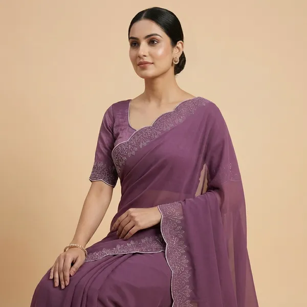 Purple_Georgette_Premium_Embroidered_Saree_With_Matching_Blouse_For_Women
