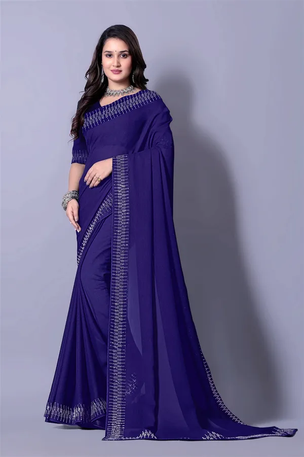 Purple_Georgette_Premium_Embroidered_Saree_With_Matching_Blouse_For_Women