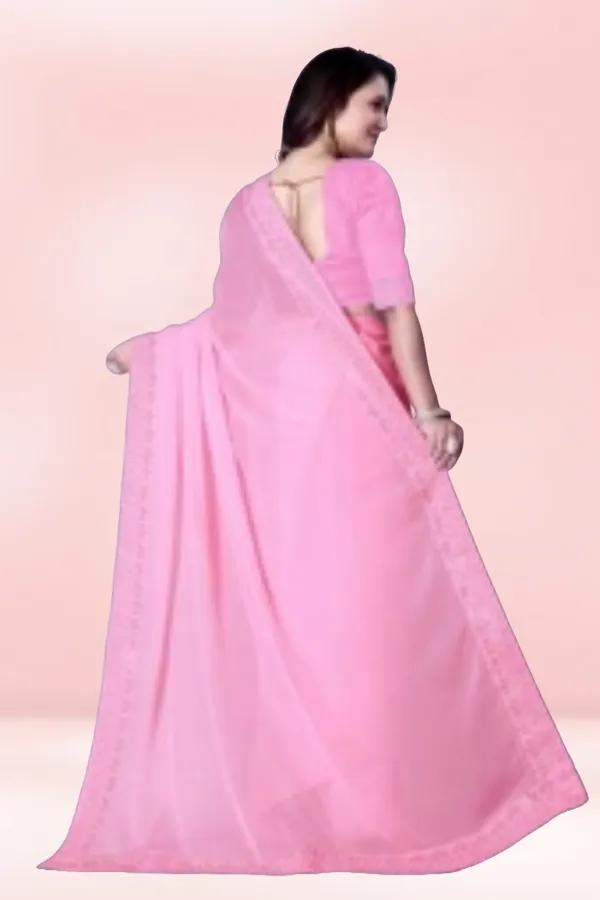 Pink_Georgette_Premium_Embroidered_Saree_With_Matching_Blouse_For_Women
