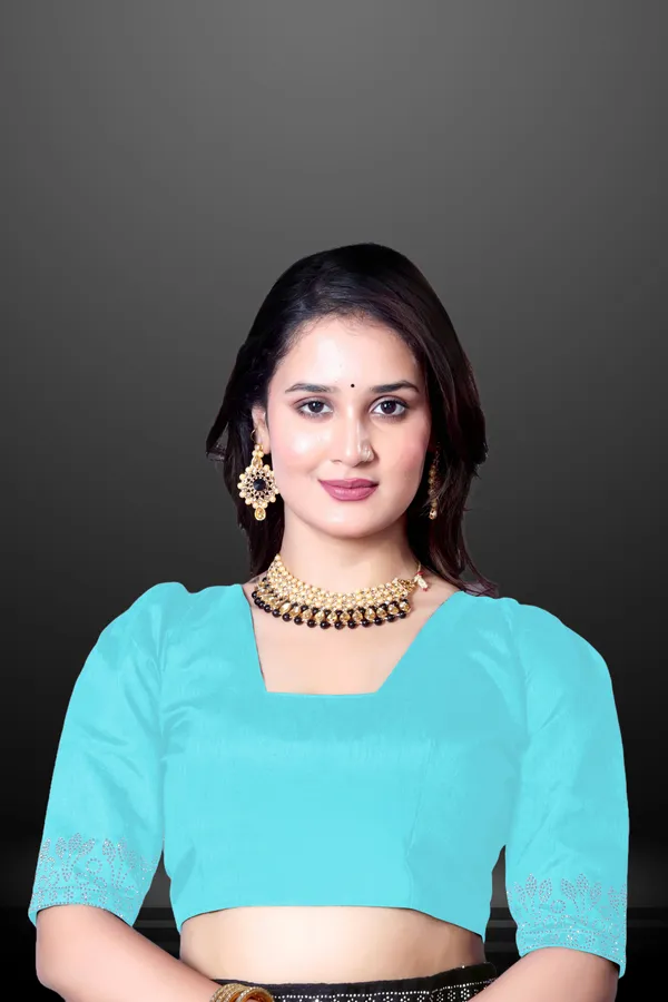 Sky_Blue_Georgette_Premium_Embroidered_Saree_With_Matching_Blouse_For_Women