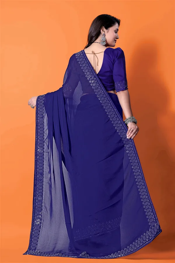 Royal_Blue_Georgette_Premium_Embroidered_Saree_With_Matching_Blouse_For_Women