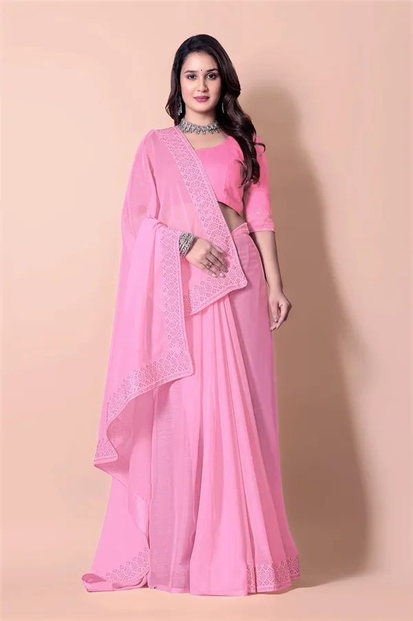Pink_Georgette_Premium_Embroidered_Saree_With_Matching_Blouse_For_Women