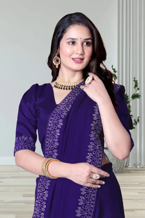 Purple_Georgette_Premium_Embroidered_Saree_With_Matching_Blouse_For_Women