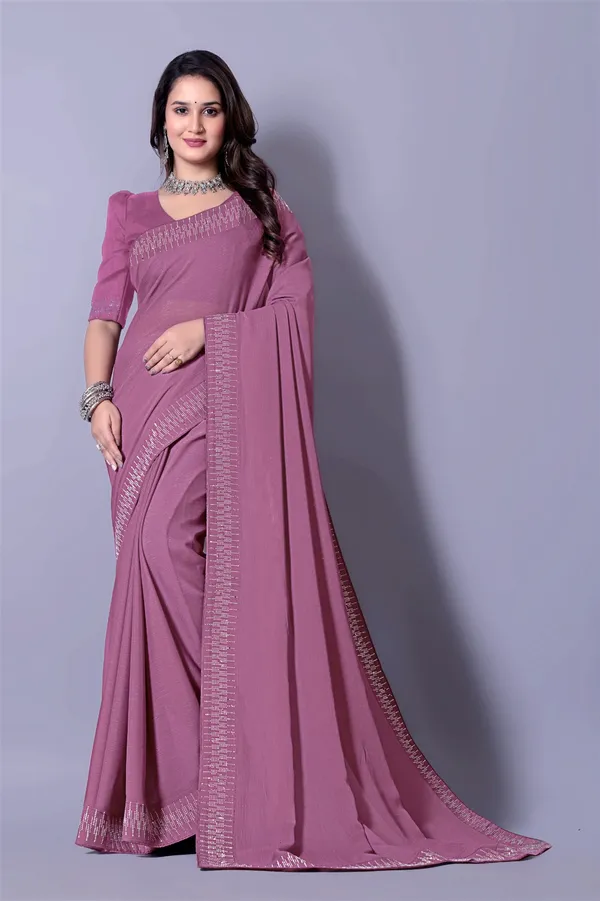 Pink_Georgette_Premium_Embroidered_Saree_With_Matching_Blouse_For_Women