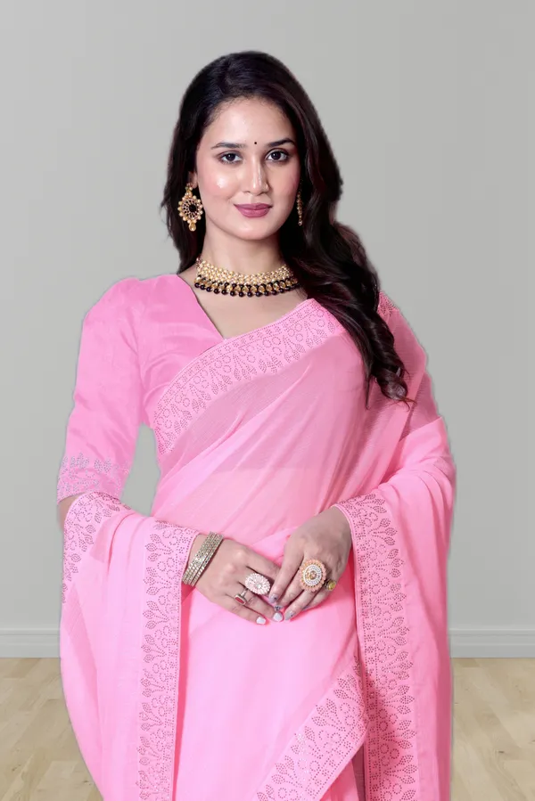 Pink_Georgette_Premium_Embroidered_Saree_With_Matching_Blouse_For_Women