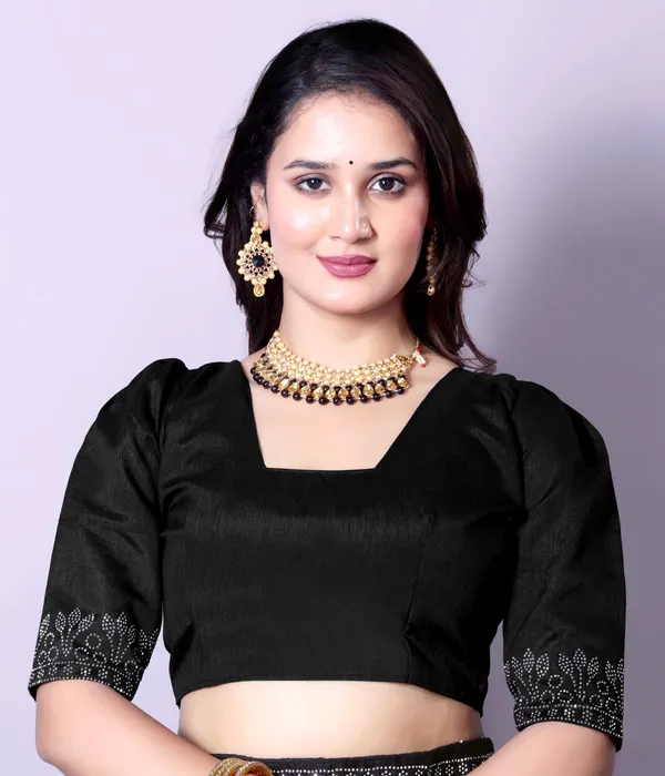 Black_Georgette_Premium_Embroidered_Saree_With_Matching_Blouse_For_Women