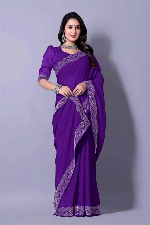 Purple_Georgette_Premium_Embroidered_Saree_With_Matching_Blouse_For_Women