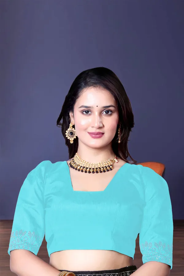 Sky_Blue_Georgette_Premium_Embroidered_Saree_With_Matching_Blouse_For_Women