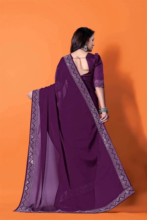 Purple_Georgette_Premium_Embroidered_Saree_With_Matching_Blouse_For_Women
