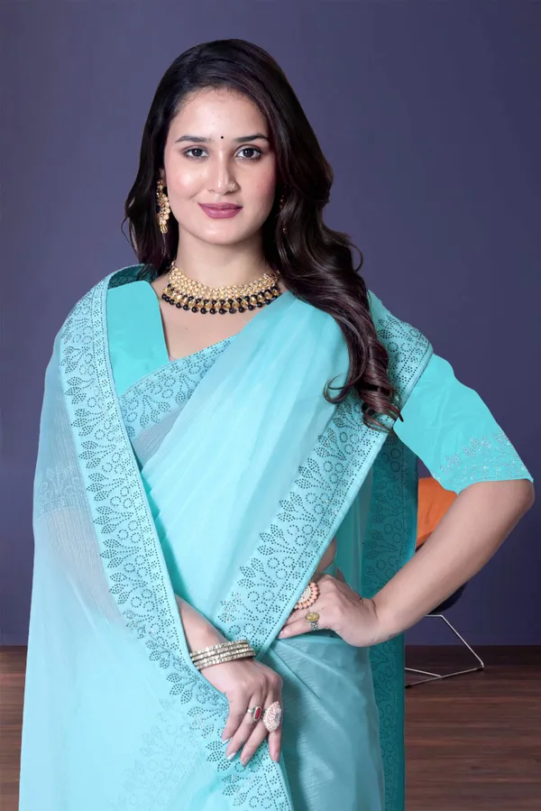 Sky_Blue_Georgette_Premium_Embroidered_Saree_With_Matching_Blouse_For_Women