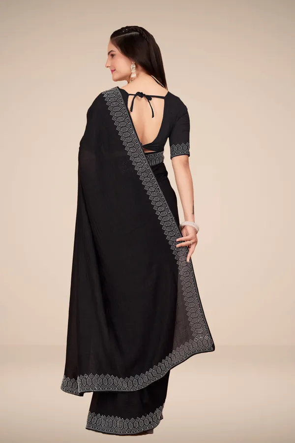Black_Georgette_Premium_Embroidered_Saree_With_Matching_Blouse_For_Women