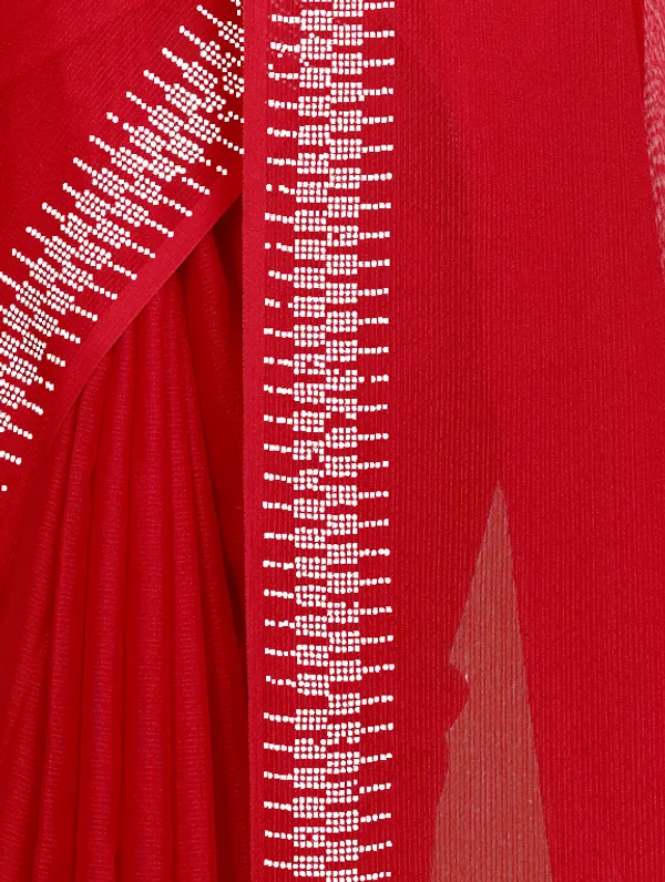 Red_Georgette_Premium_Embroidered_Saree_With_Matching_Blouse_For_Women