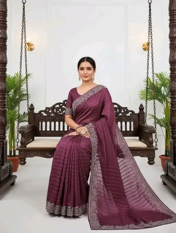 Purple_Georgette_Premium_Embroidered_Saree_With_Matching_Blouse_For_Women